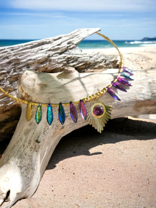 Naszyjnik Bogini Słońca z ametystem Edycja Limitowana