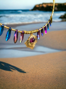 Naszyjnik Bogini Słońca z ametystem Edycja Limitowana