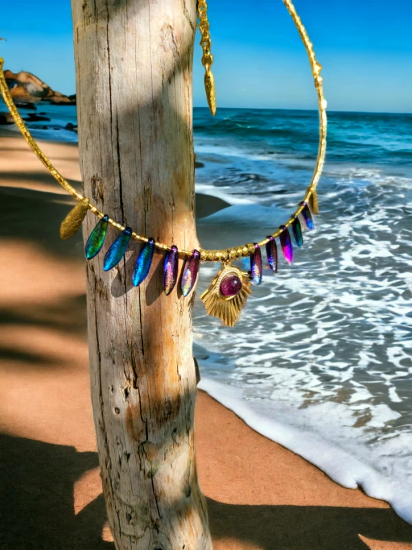 Naszyjnik Bogini Słońca z ametystem Edycja Limitowana