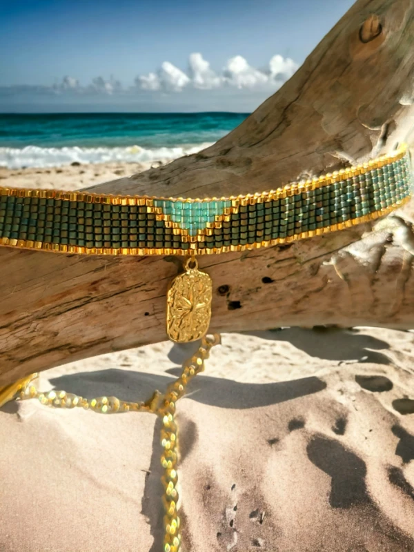 Choker tkany Runo Leśne