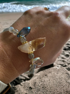 Bransoletka z labradorytu z cytrynem Zjawisko Edycja Limitowana