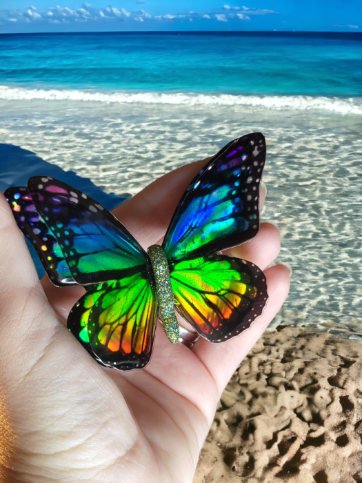 Duża broszka motyl Monarcha Edycja Limitowana