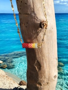 Naszyjnik tkany Wata Cukrowa