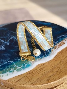 Bransoletka tkana Biały Kruk