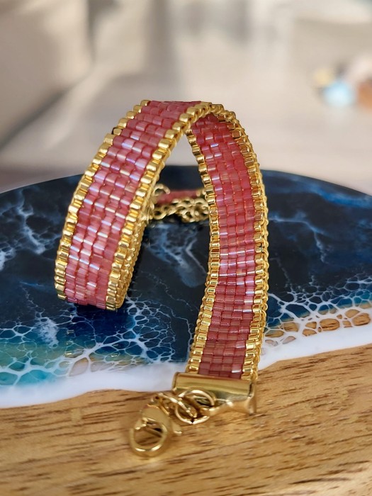 Bransoletka tkana Red