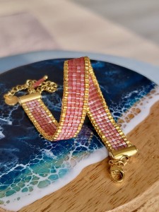 Bransoletka tkana Red