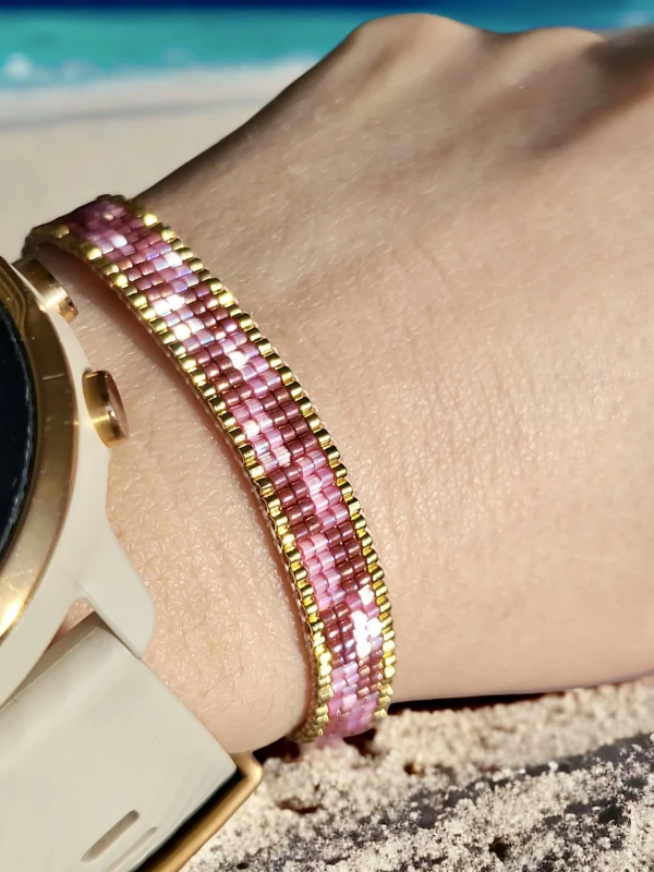 Bransoletka tkana Malina