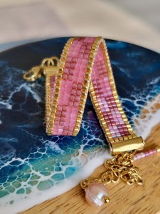 Bransoletka tkana Malina