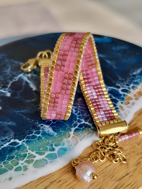 Bransoletka tkana Malina