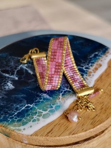 Bransoletka tkana Malina