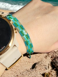 Bransoletka tkana Łąka