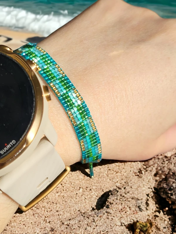 Bransoletka tkana Łąka