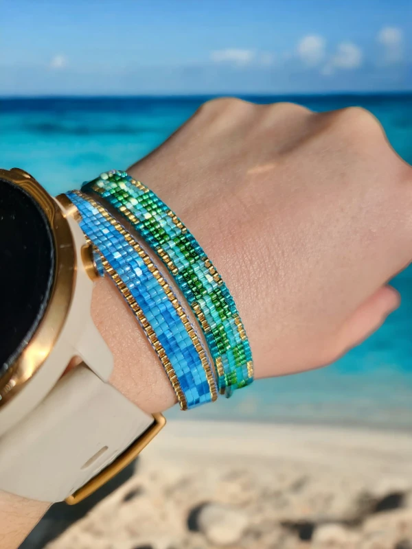 Bransoletka tkana Łąka