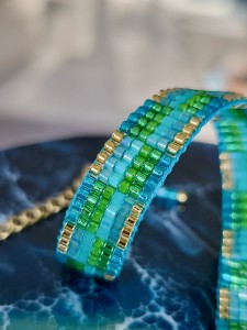 Bransoletka tkana Łąka