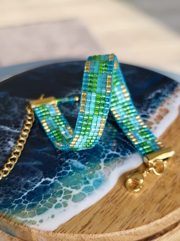 Bransoletka tkana Łąka