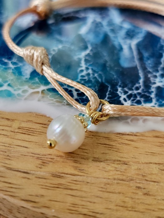 Bransoletka sznurkowa Moja Perła
