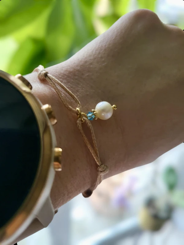 Bransoletka sznurkowa Moja Perła