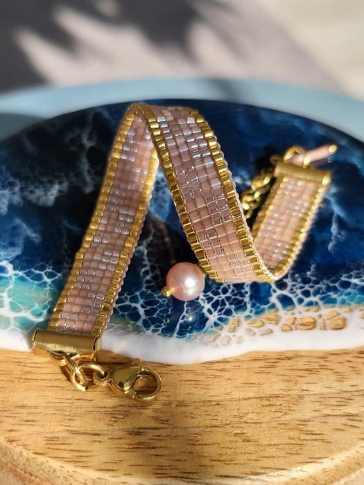 Bransoletka tkana Piasek Pustyni