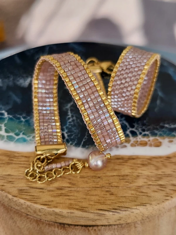 Bransoletka tkana Piasek Pustyni