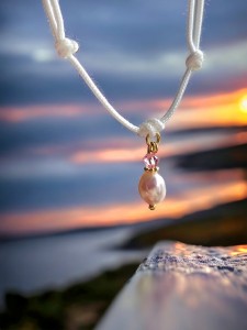 Bransoletka sznurkowa Moja Perła Róż