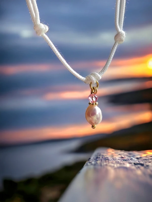 Bransoletka sznurkowa Moja Perła Róż