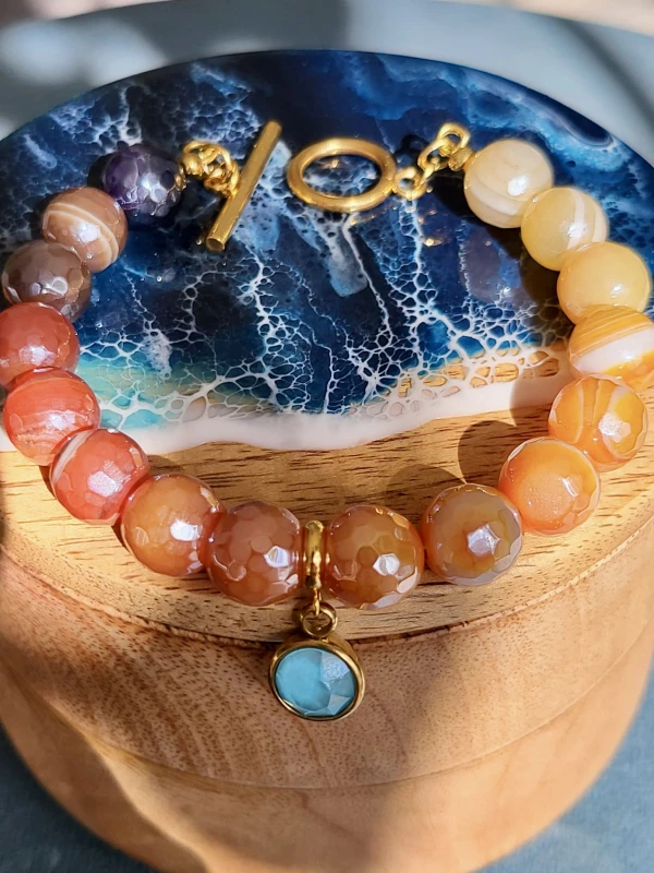 Bransoletka z agatów Lato