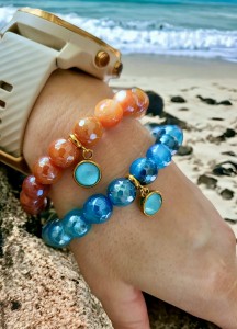 Bransoletka z agatów Burzowe Niebo