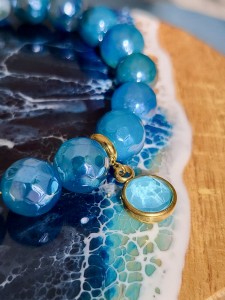 Bransoletka z agatów Burzowe Niebo