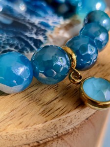 Bransoletka z agatów Burzowe Niebo