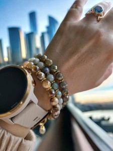 Bransoletka z kamieni słonecznych Zachwyt Brąz