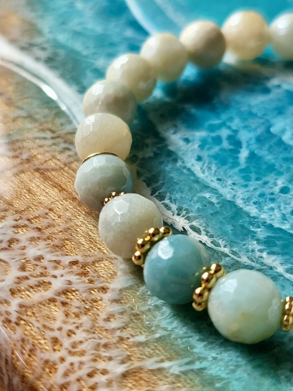 Bransoletka z kamieni słonecznych Zachwyt Błękit