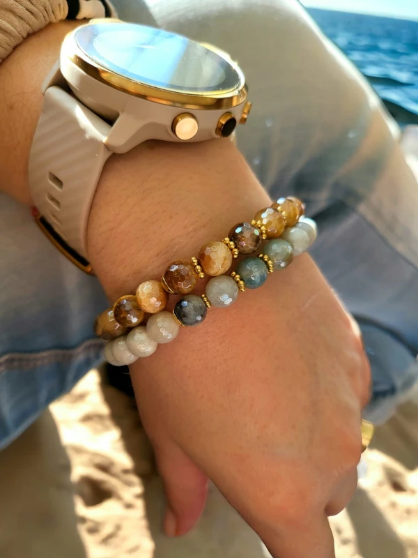 Bransoletka z kamieni słonecznych Zachwyt Błękit