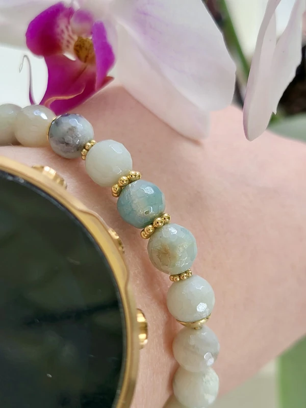 Bransoletka z kamieni słonecznych Zachwyt Błękit