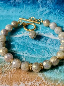 Bransoletka z kamieni słonecznych Zachwyt Grafit