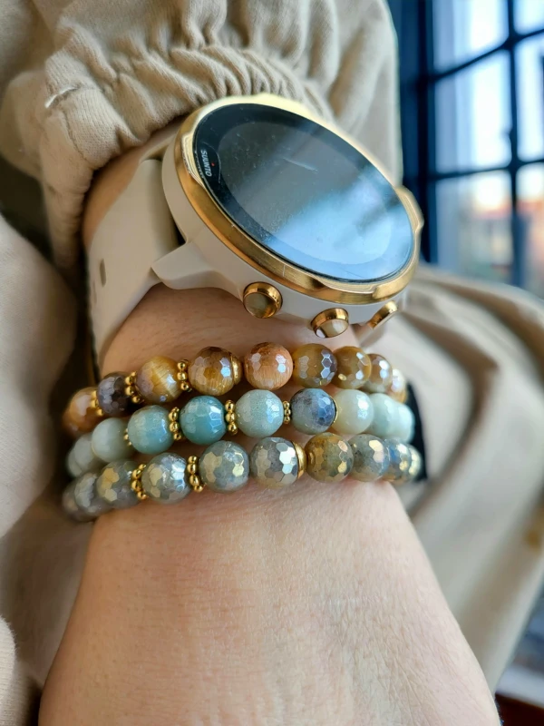 Bransoletka z kamieni słonecznych Zachwyt Grafit