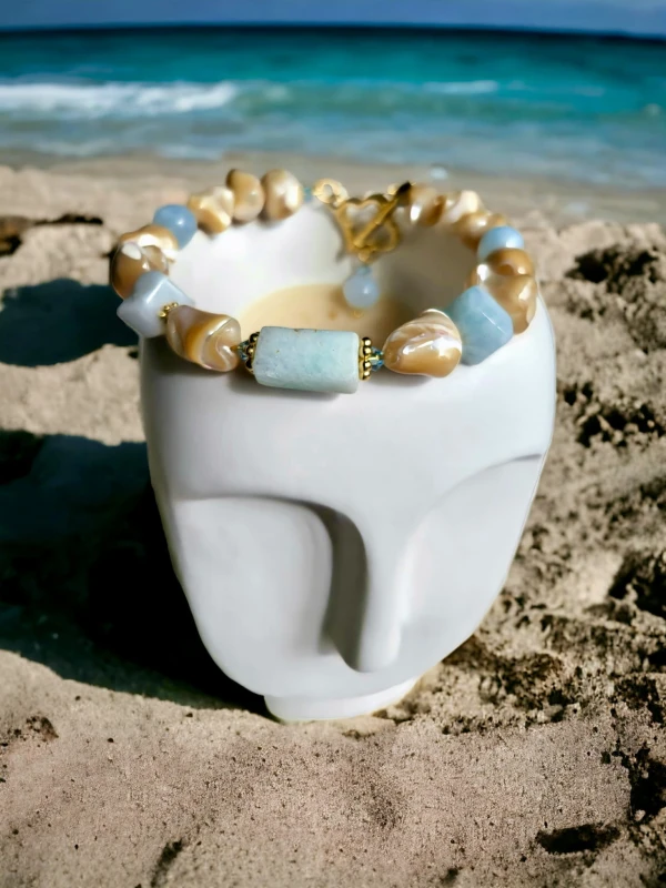 Bransoletka z kamieni Lazur