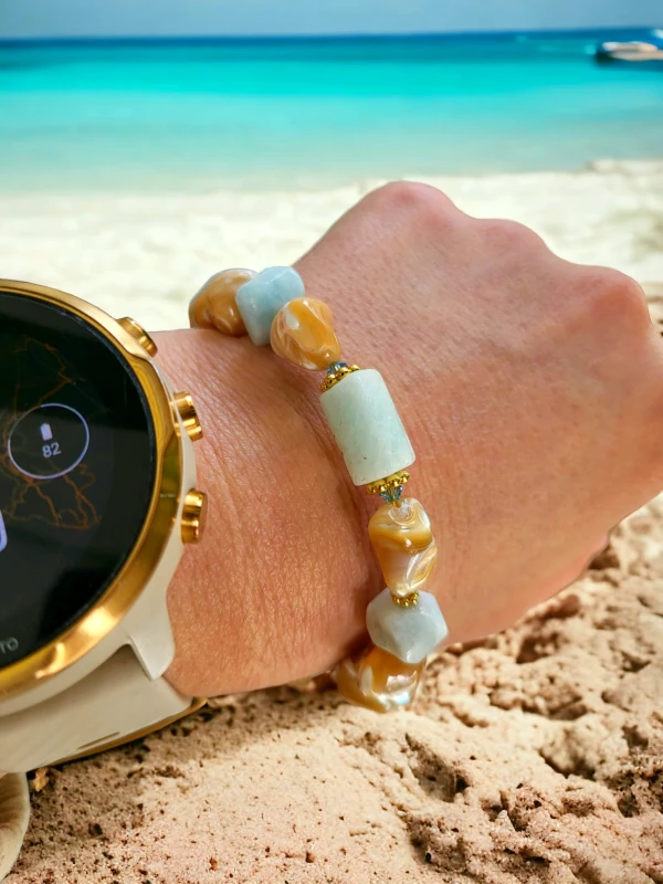 Bransoletka z kamieni Lazur