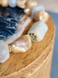 Bransoletka z kamieni Lazur