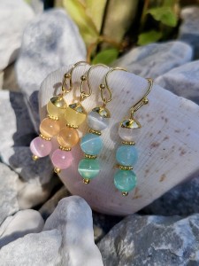 Kolczyki z kamieni Landrynki