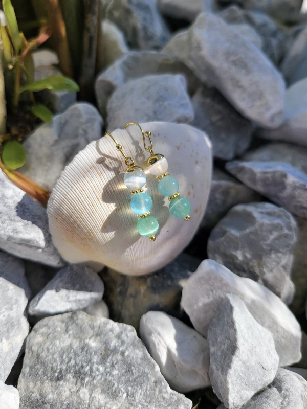 Kolczyki z kamieni Landrynki