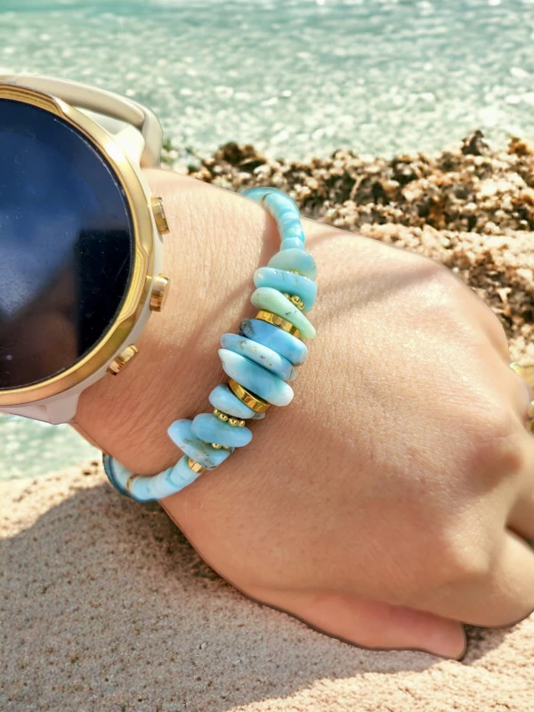 Bransoletka z larimarem Karaiby