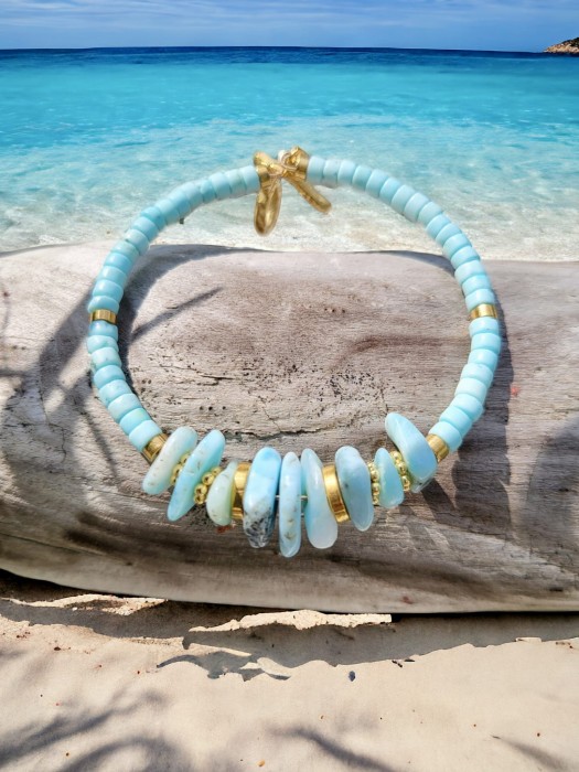 Bransoletka z larimarem Karaiby