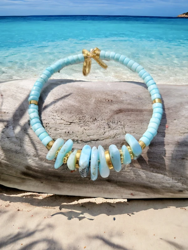 Bransoletka z larimarem Karaiby