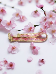 Bransoletka tkana Kwiat Wiśni