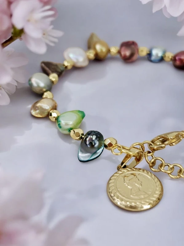 Bransoletka z Masą Perłową „Zorza”