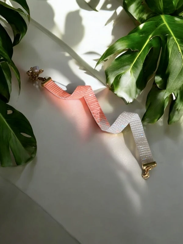 Bransoletka tkana z naturalną perłą – Flaming