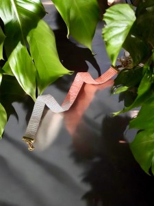 Bransoletka tkana z naturalną perłą – Flaming