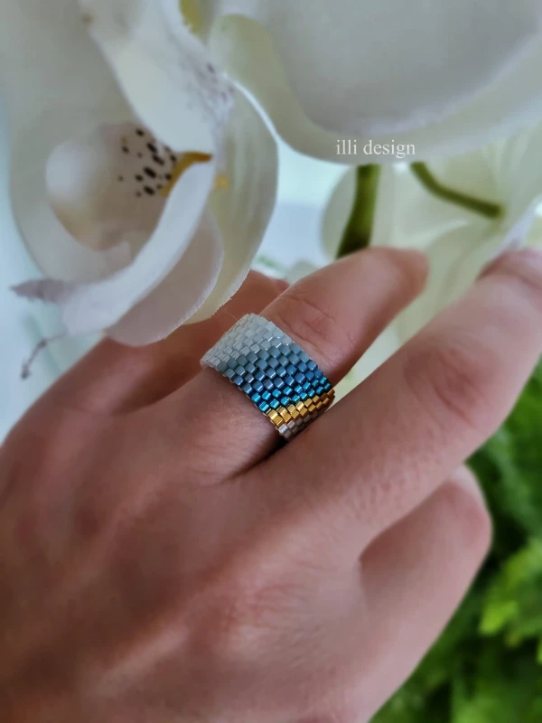 Pierścionek tkany Harmonia